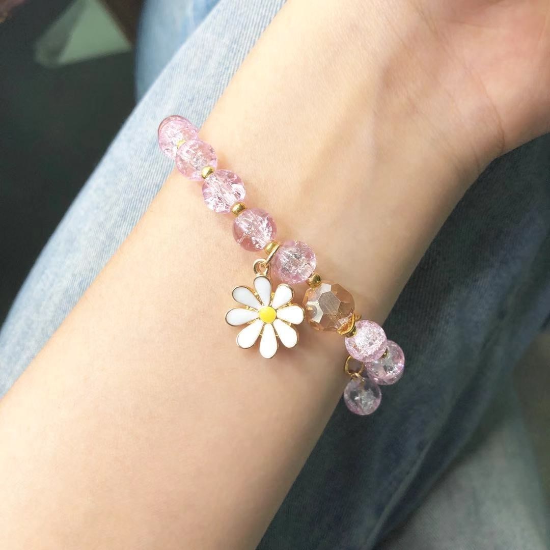 Bohemian Daisy Flowers Bracelet - Orchid Unique