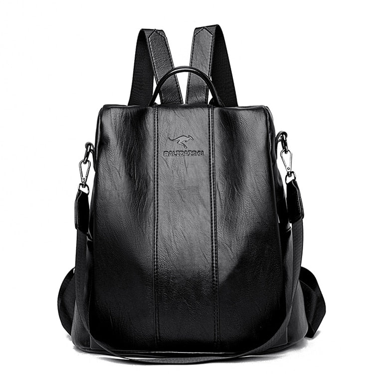Anti-theft leather backpack - Orchid Unique