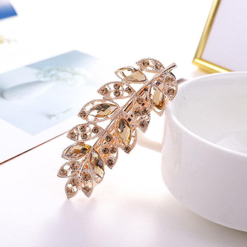 Crystalline rhinestone hairpin - Orchid Unique