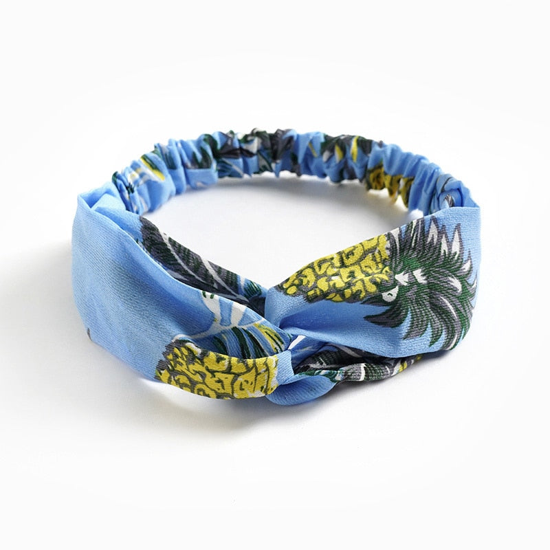 New print Knot Women Headband Vintage Hairband Girls Headwear Leopard Headband Hair Accessories dress Gift hair ties scrunchie - Orchid Unique
