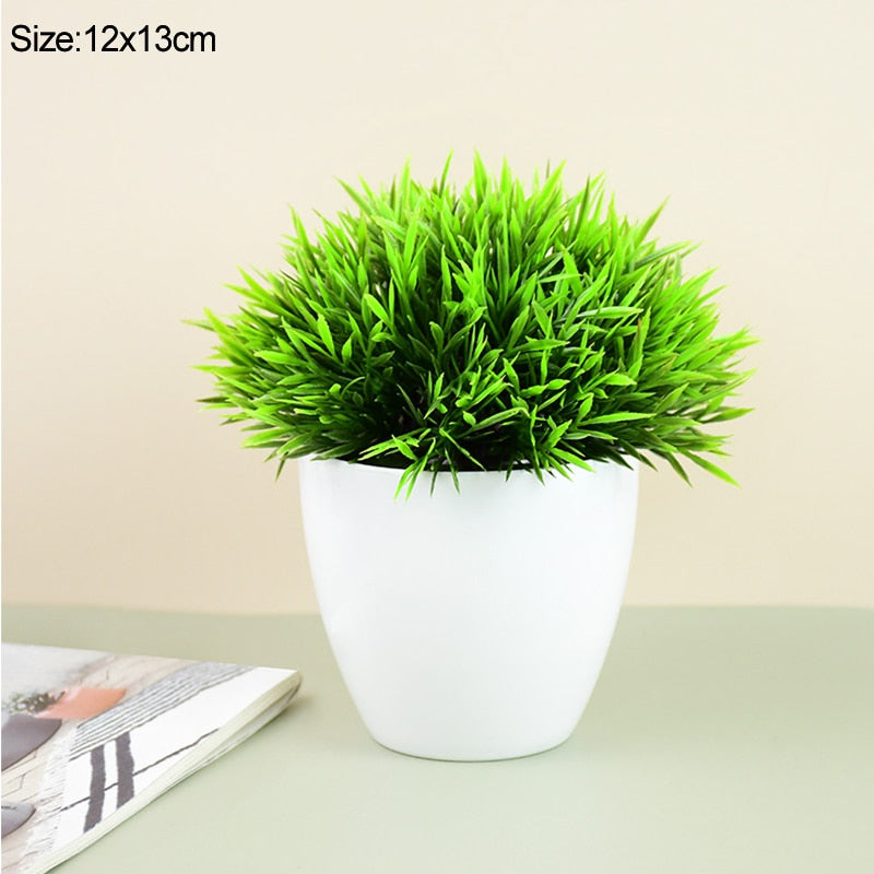 vase + Mall Tree Grass Plants Pot Ornament - Orchid Unique