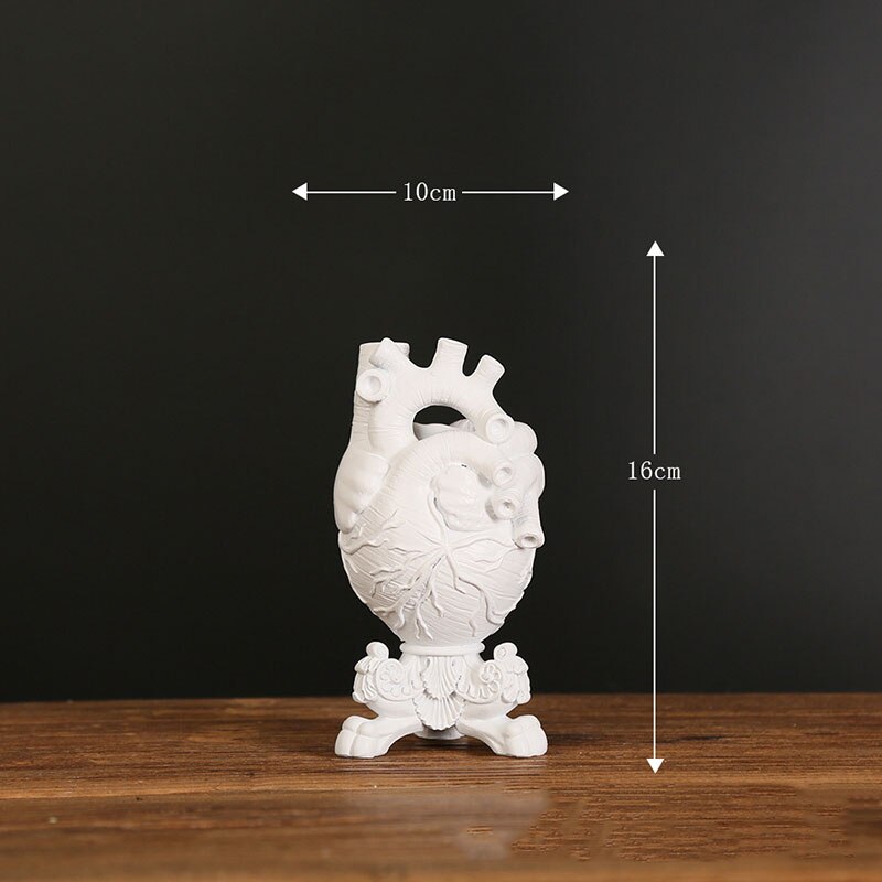 Heart-shaped Sculpture Statue-Vase - Orchid Unique
