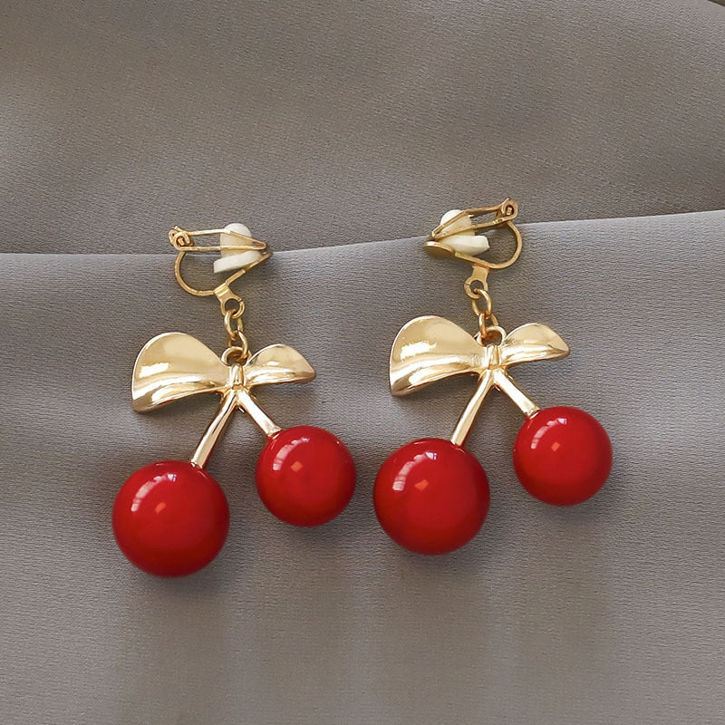 Cute Handmade pearl clip on Earrings - Orchid Unique