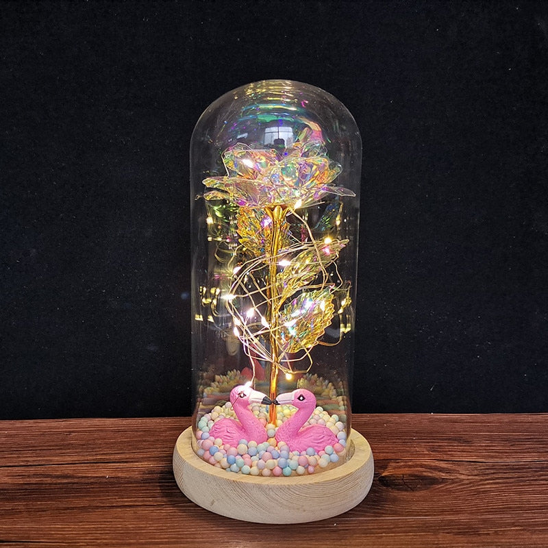 Rose LED Light Foil Flower - Orchid Unique