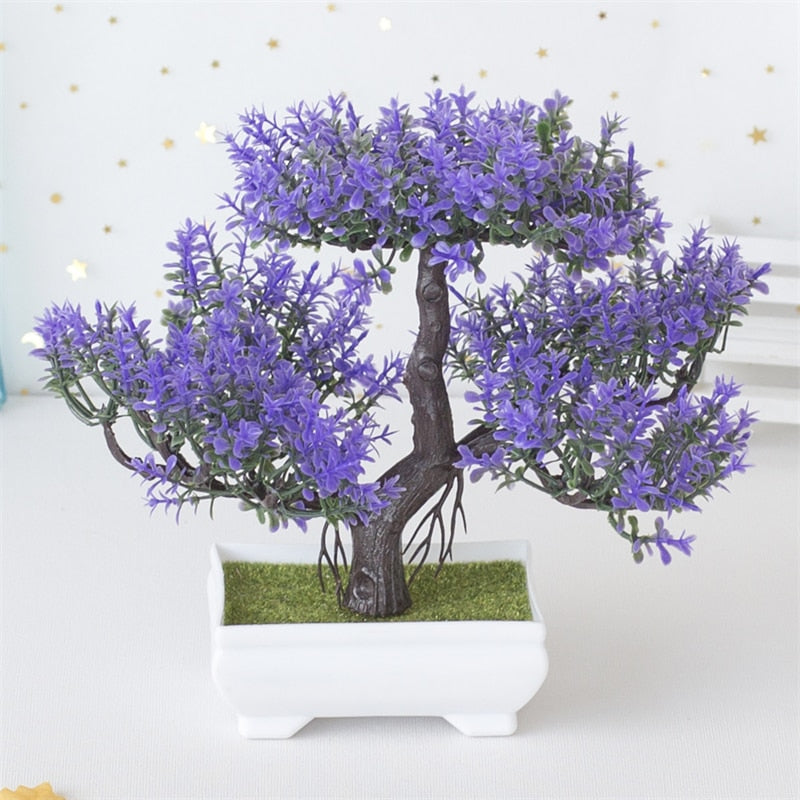 Vase + Artificial Bonsai Small Tree Pot - Orchid Unique