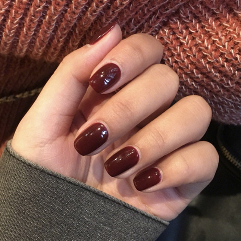 Light Color Solid Fake Nails - Orchid Unique