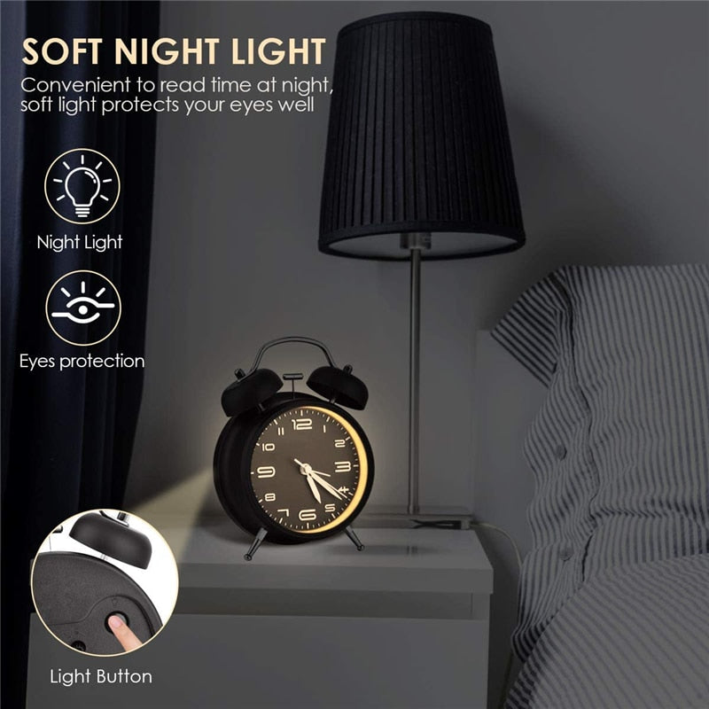 Twin Bell Loud Alarm Clock - Orchid Unique
