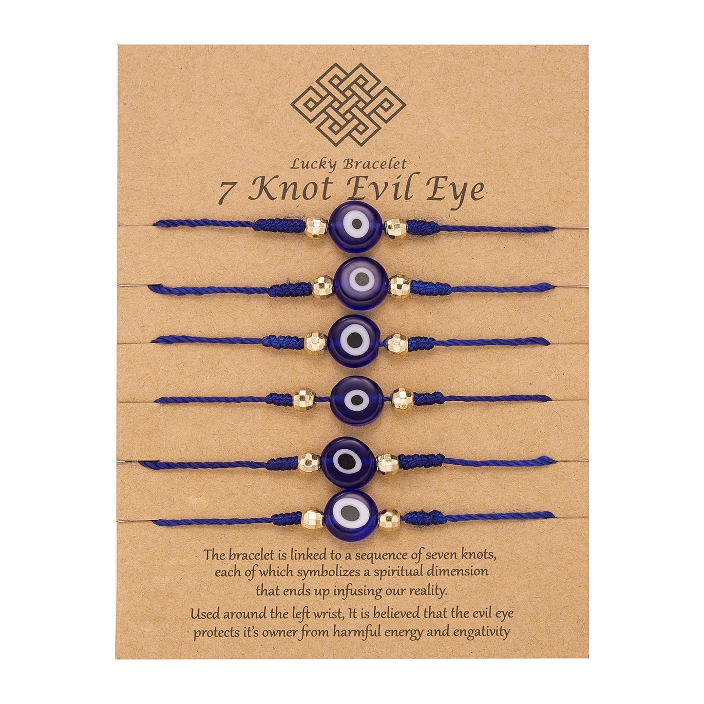 6Pcs Handmade Turkish Lucky Evil Eye Bracelets - Orchid Unique