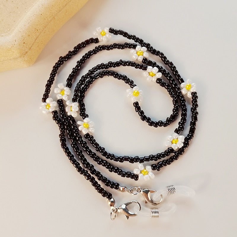 Mixed Color Beads Mask Strap - Orchid Unique