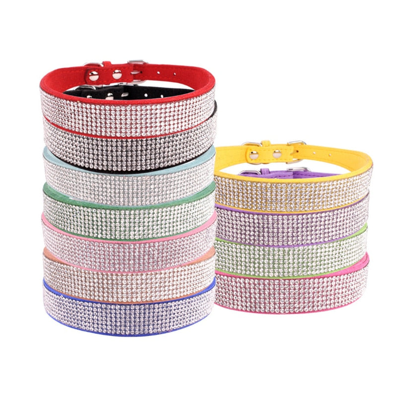 Crystal Glitter Rhinestone Pet Collar - Orchid Unique