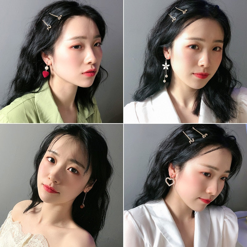 Cute Handmade pearl clip on Earrings - Orchid Unique