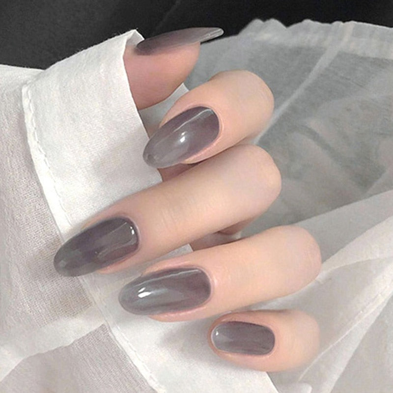 Mid-length False Nails With Glue - Orchid Unique