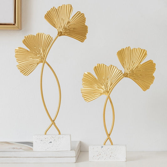 Vase + Nordic Iron Art Golden Ginkgo Leaf Plant - Orchid Unique