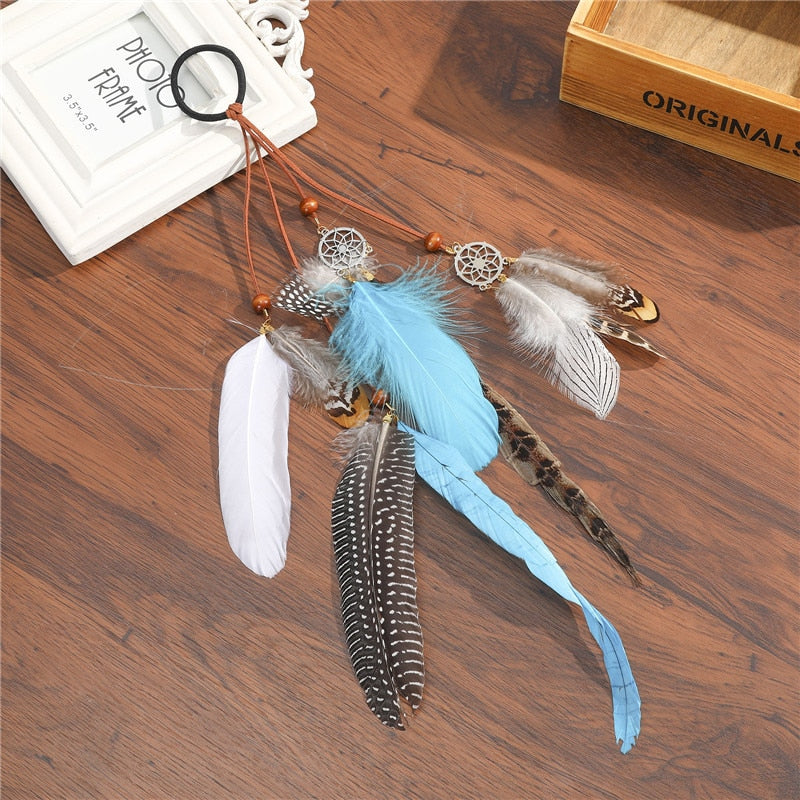 Bohemian Feather Headband - Orchid Unique