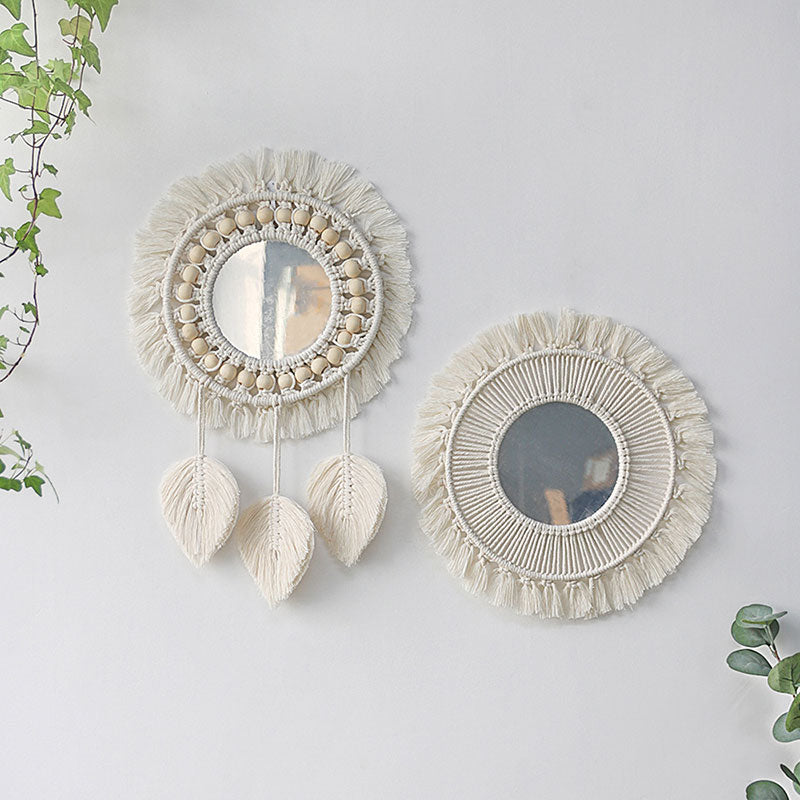 Boho Macrame Wall Hanging Mirror - Orchid Unique SPECIFICATIONS Shape: Round Model Number: Decorative mirror Brand Name: Non-metal deviss 2 / France-1 / France Boho Macrame Wall Hanging Mirror SPECIFICATIONS Shape: Round Model Number: Decorative mirror Brand Name: Non-metal deviss (Store description) 1 81037404 (Store description) 14:350686#2;200007763:201336342-14:201450482#1;200007763:201336342 2 / France-1 / France Orchid Decor