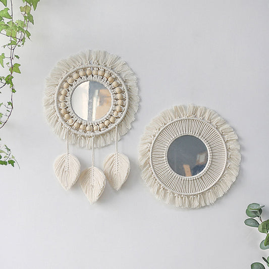Boho Macrame Wall Hanging Mirror - Orchid Unique  SPECIFICATIONS Shape: Round Model Number: Decorative mirror Brand Name: Non-metal deviss 2 / France-1 / France Boho Macrame Wall Hanging Mirror SPECIFICATIONS Shape: Round Model Number: Decorative mirror Brand Name: Non-metal deviss (Store description)  1  81037404  (Store description) 14:350686#2;200007763:201336342-14:201450482#1;200007763:201336342 2 / France-1 / France Orchid  Decor