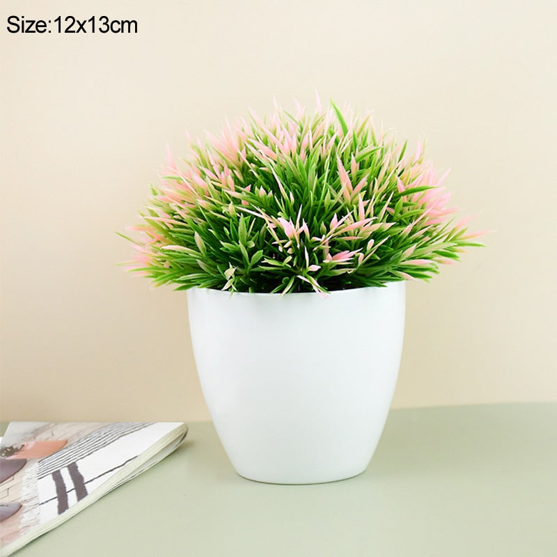 vase + Mall Tree Grass Plants Pot Ornament - Orchid Unique