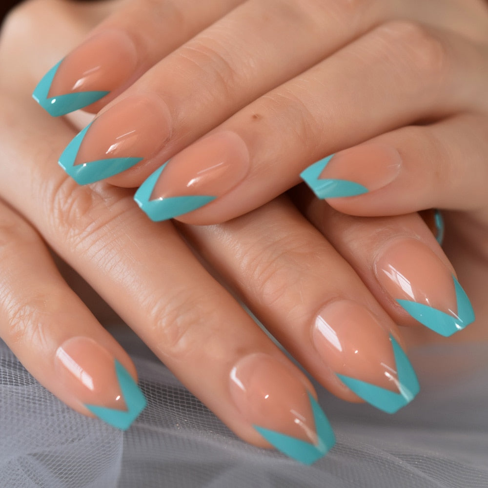 French Ballerina Coffin False Nails - Orchid Unique