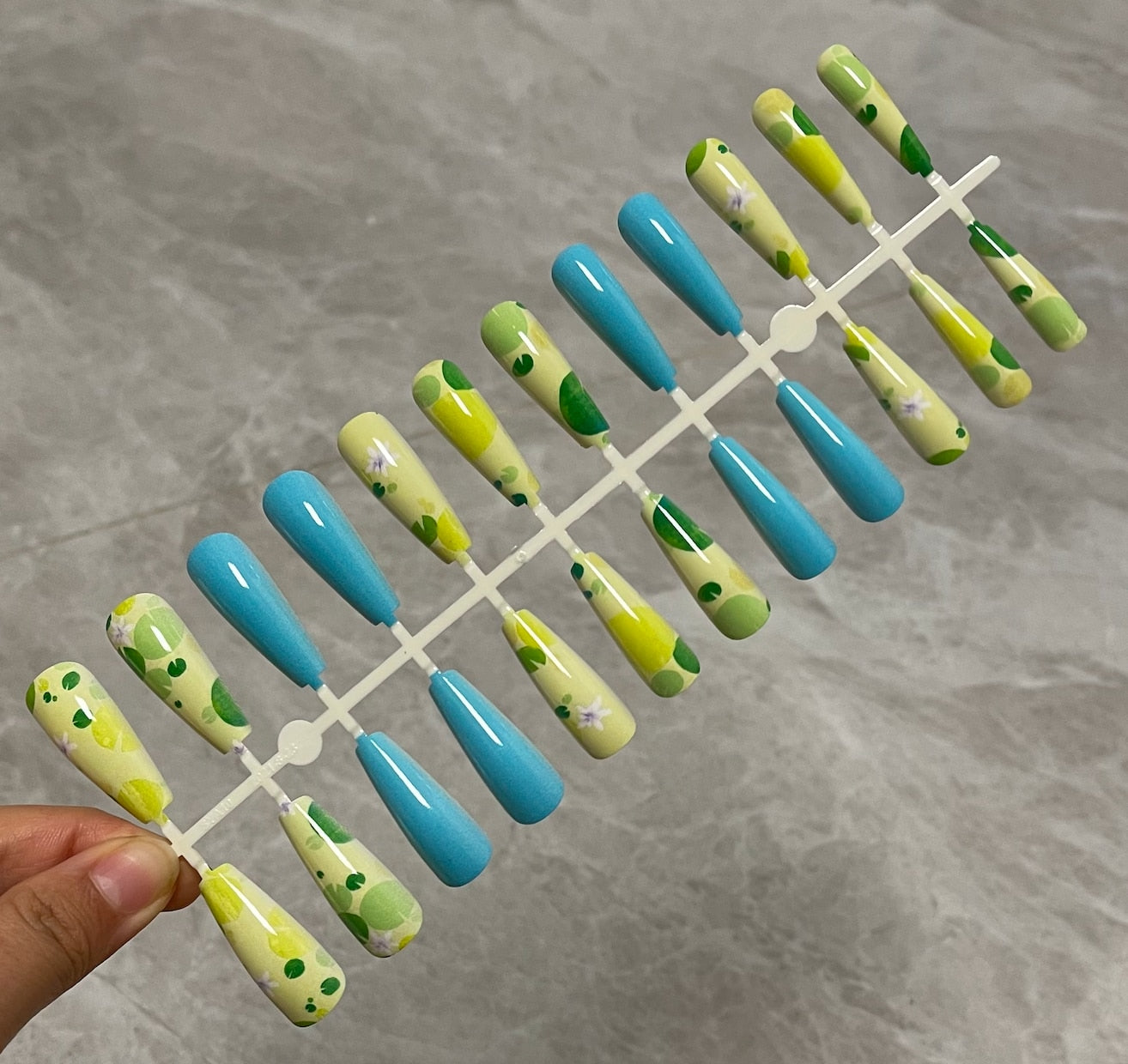 Long False Nails Tips - Orchid Unique