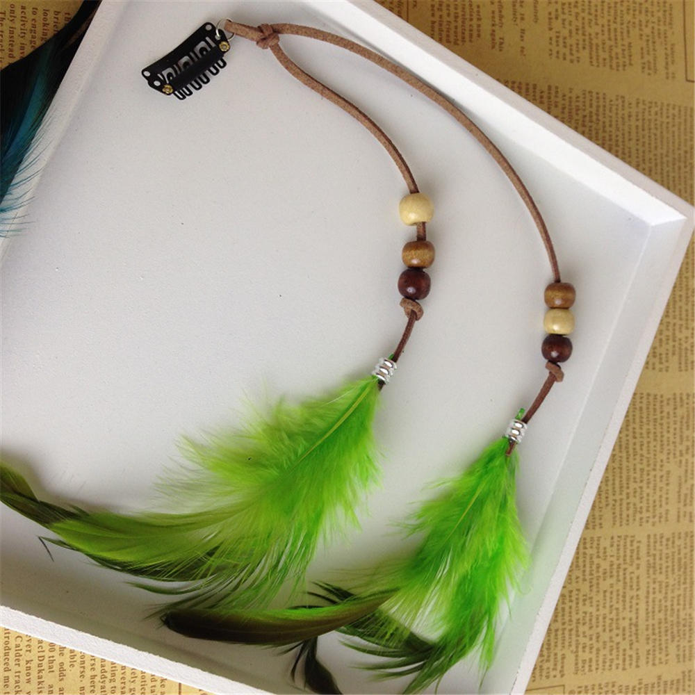 Fashionable Boho Feather Headband - Orchid Unique