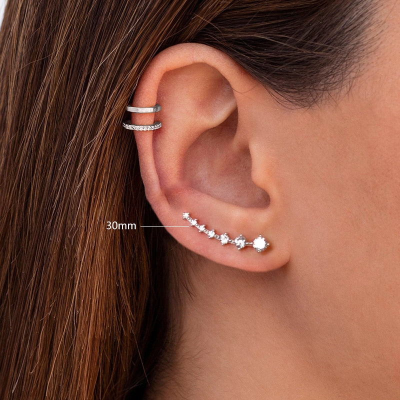 Dainty Earring Climber - Orchid Unique