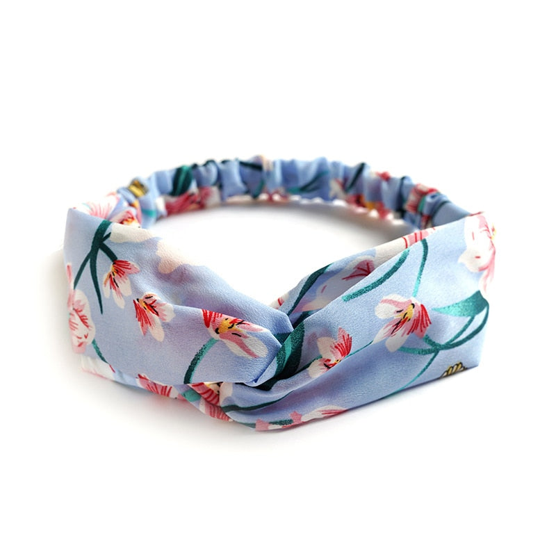 New print Knot Women Headband Vintage Hairband Girls Headwear Leopard Headband Hair Accessories dress Gift hair ties scrunchie - Orchid Unique