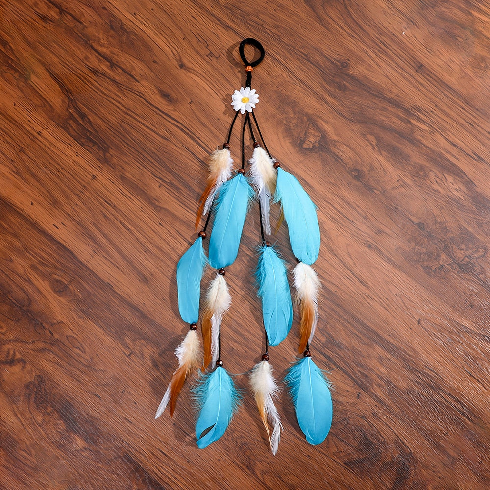 Bohemian Feather Headband - Orchid Unique