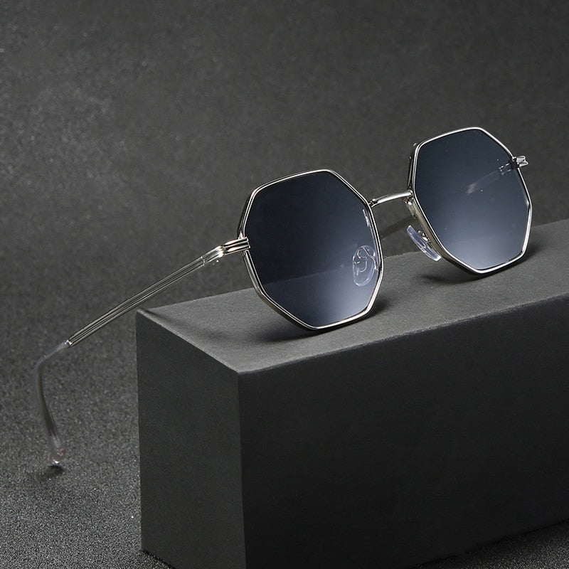 Vintage Octagon Metal Sunglasses - Orchid Unique