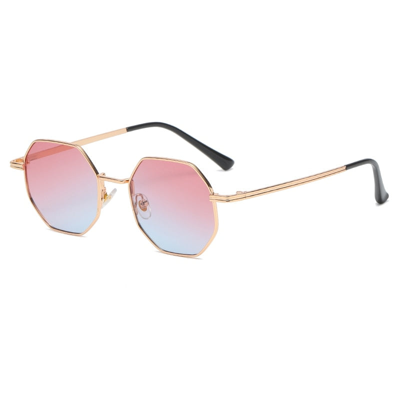 Vintage Octagon Metal Sunglasses - Orchid Unique