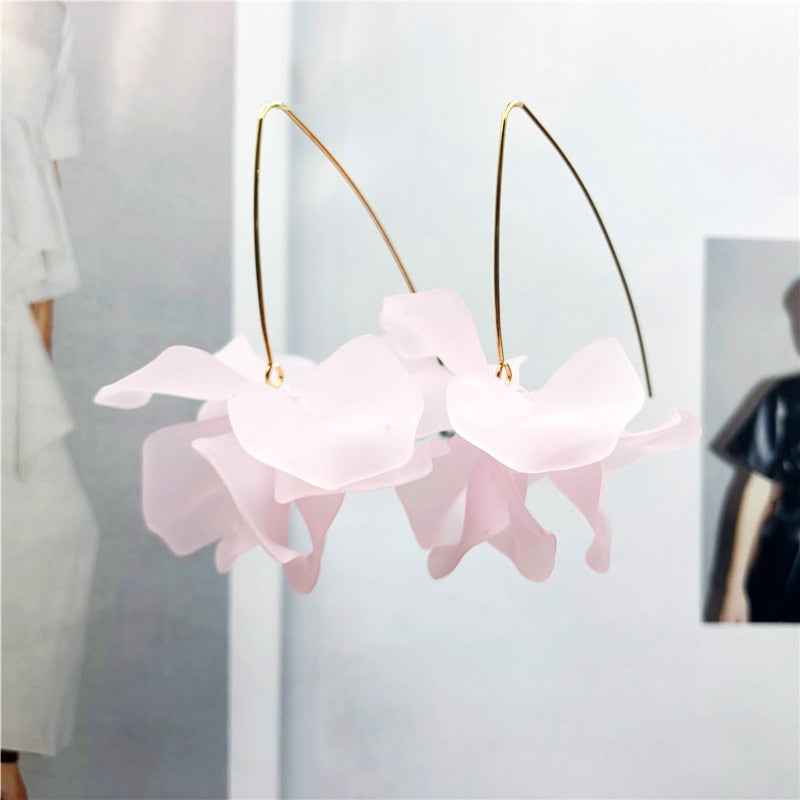 Multicolored Long Drop Earrings - Orchid Unique