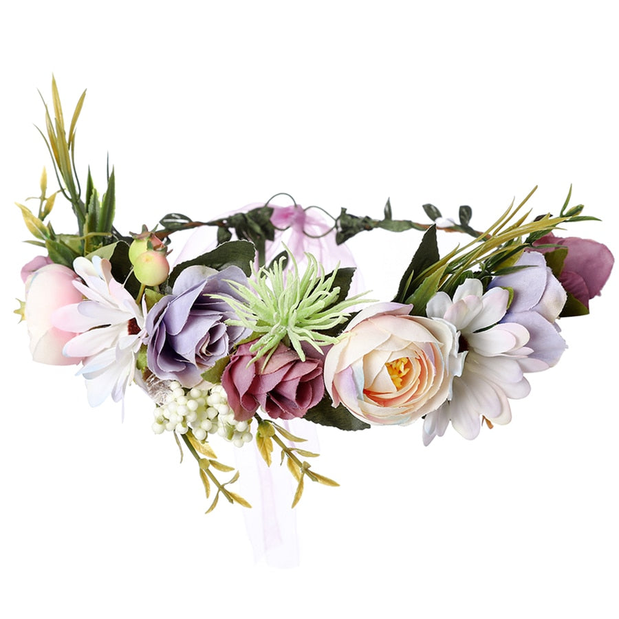 Molans Spring Bohemian Flower Crowns - Orchid Unique