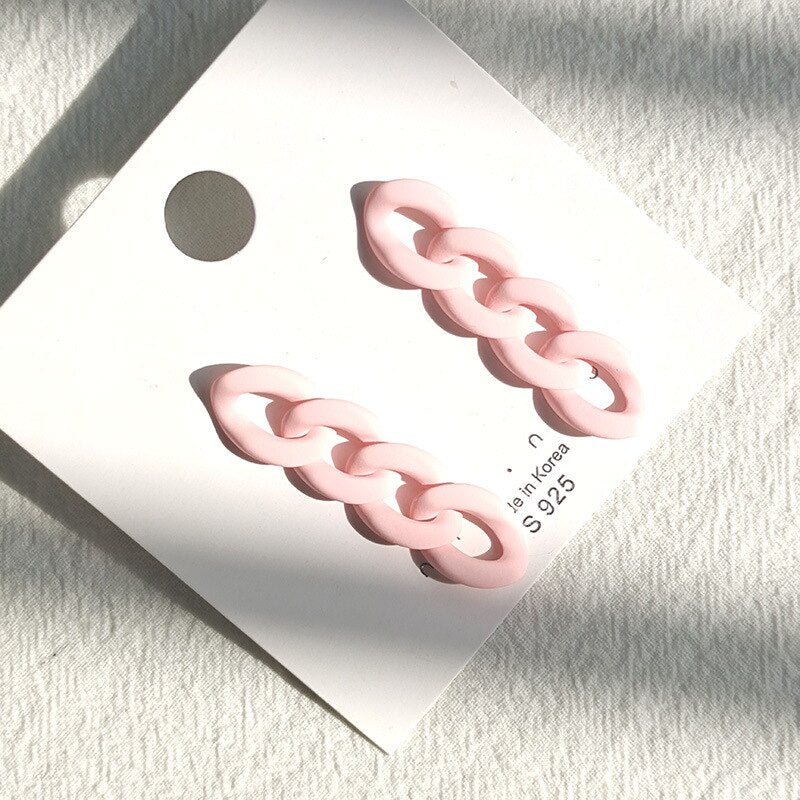 Candy Color Acrylic Earrings - Orchid Unique