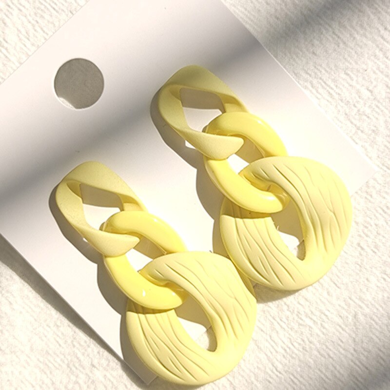 Candy Color Acrylic Earrings - Orchid Unique