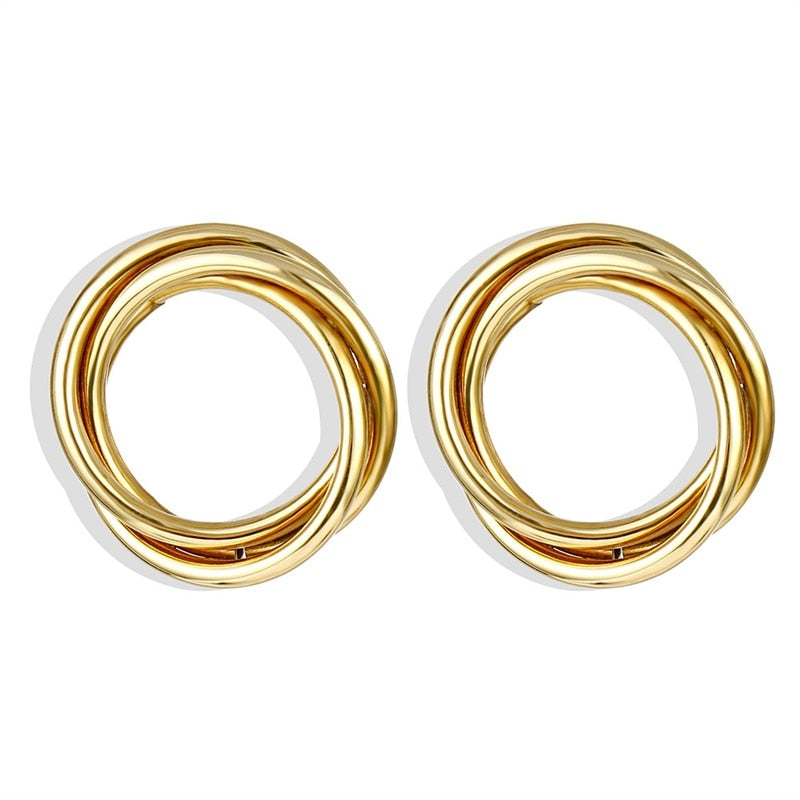 TRENDY Big Circle Round Hoop Earrings - Orchid Unique