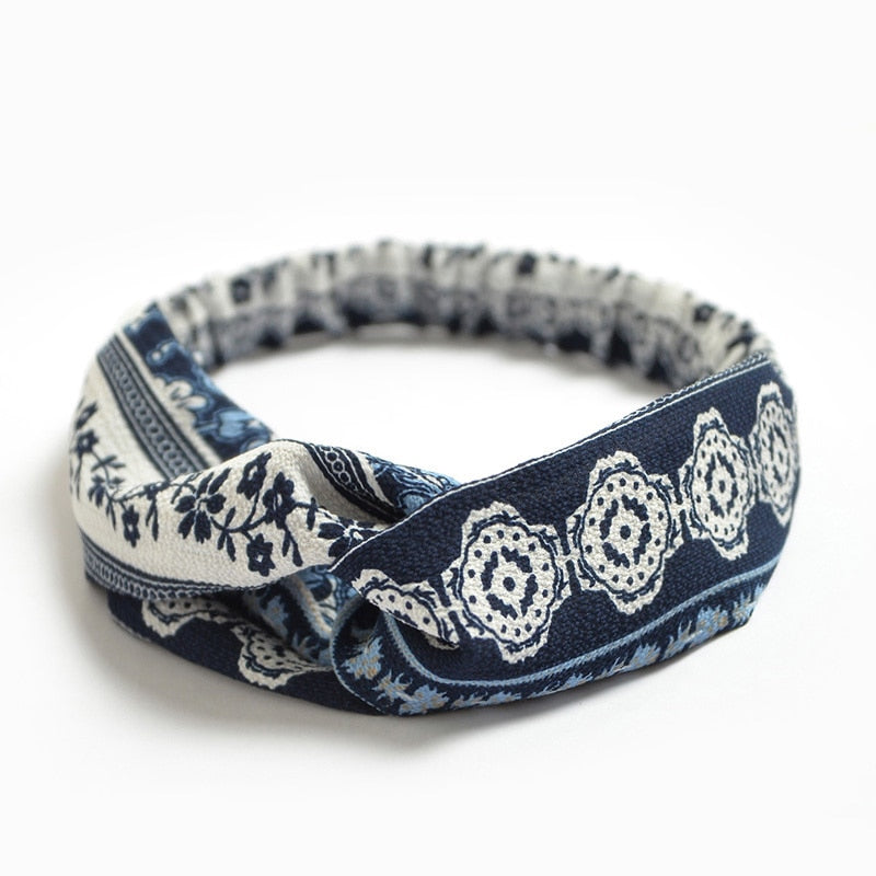 New print Knot Women Headband Vintage Hairband Girls Headwear Leopard Headband Hair Accessories dress Gift hair ties scrunchie - Orchid Unique