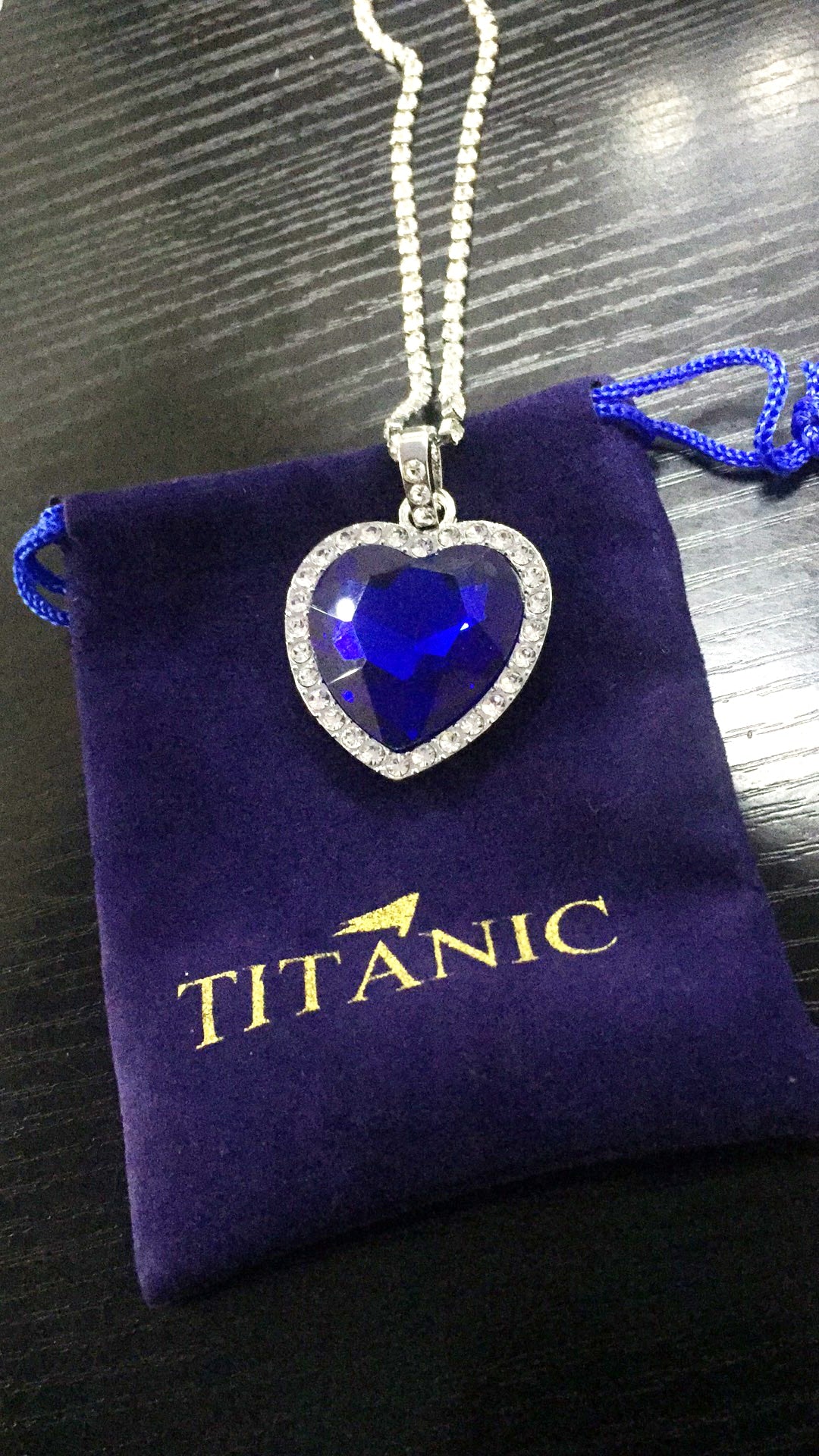 Heart of Ocean Blue Heart Pendant Necklace - Orchid Unique