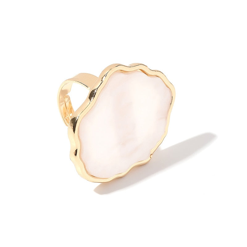 Resin Stone nail art Finger Ring - Orchid Unique