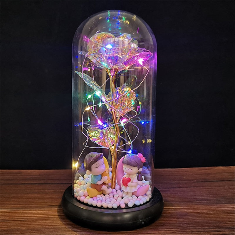 Rose LED Light Foil Flower - Orchid Unique