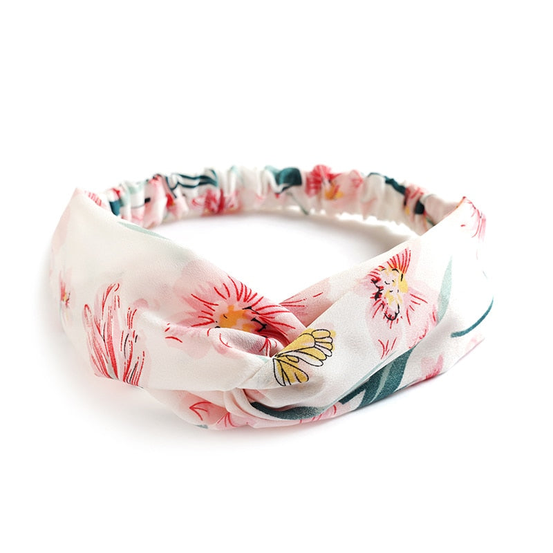 New print Knot Women Headband Vintage Hairband Girls Headwear Leopard Headband Hair Accessories dress Gift hair ties scrunchie - Orchid Unique