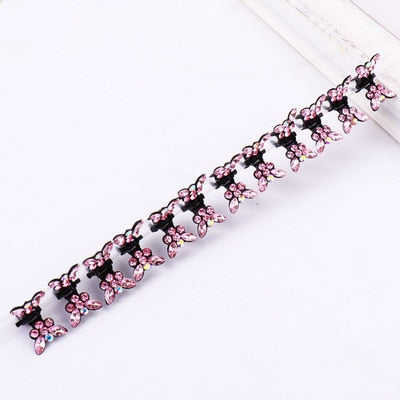 Cute Crystal Butterfly Hair Clips - Orchid Unique