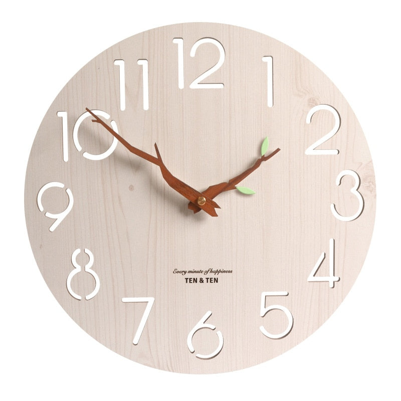 Wooden 3D Wall Clock - Orchid Unique