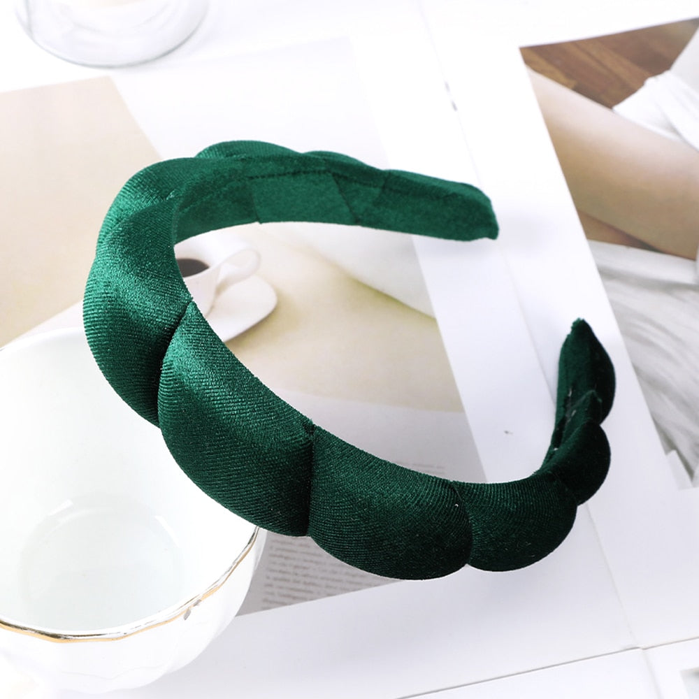 Haimeikang Solid Color Velvet Headband Hair Bands Winter New Sponge Hair Hoop Bezel Headbands For Women Fashion Hair Accessories - Orchid Unique