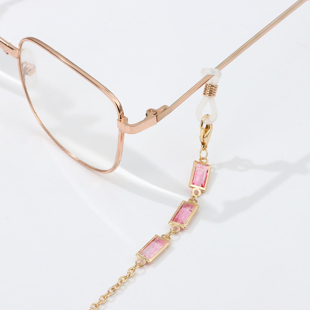 Crystal Beaded Glasses Chains - Orchid Unique