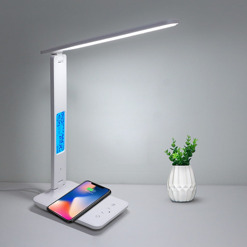LAOPAO 10W QI Wireless Charging LED Desk Lamp - Orchid Unique