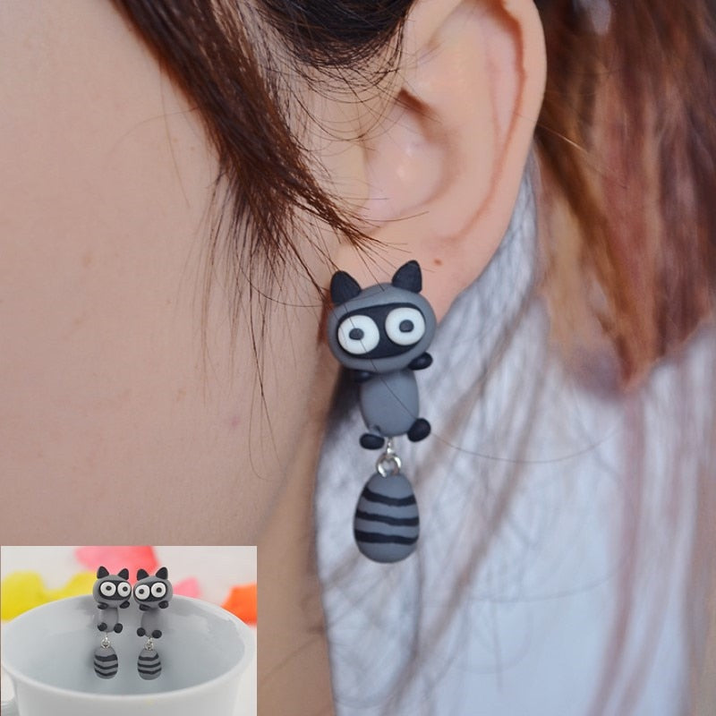 Cute Animal Creative Handmade Earrings - Orchid Unique
