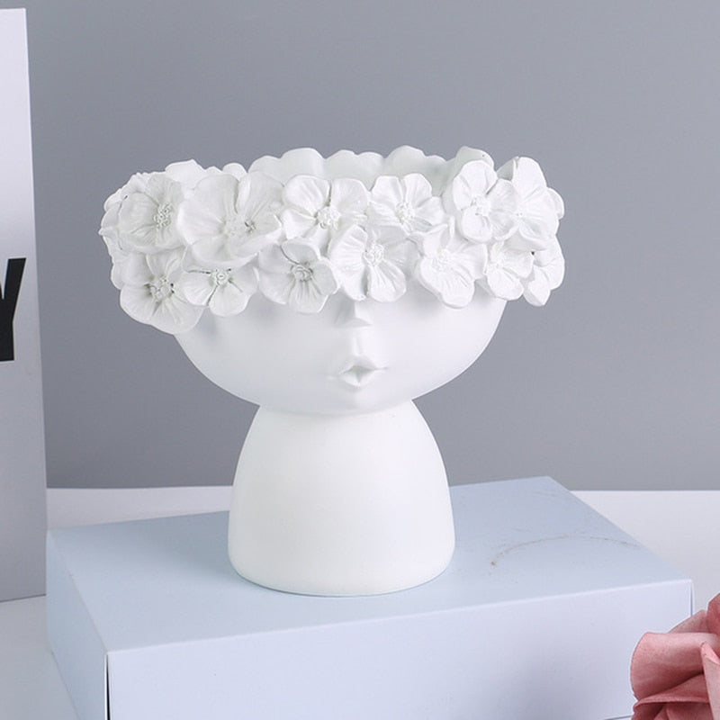 Nordic Resin Vase-Statue Sculpture - Orchid Unique