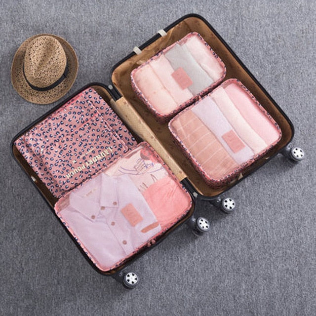 6Pcs set Organizer Travel Bags - Orchid Unique