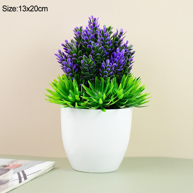 vase + Mall Tree Grass Plants Pot Ornament - Orchid Unique