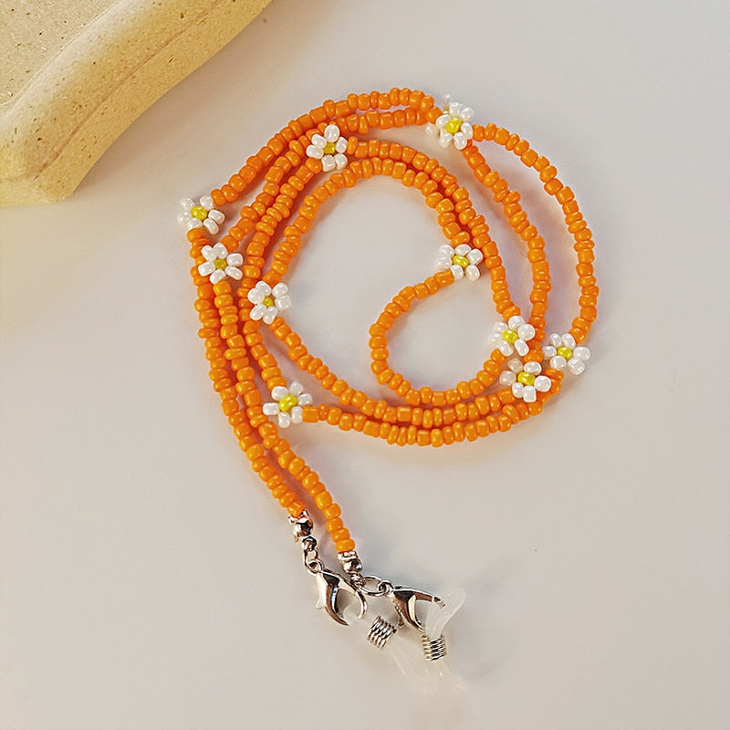 Mixed Color Beads Mask Strap - Orchid Unique