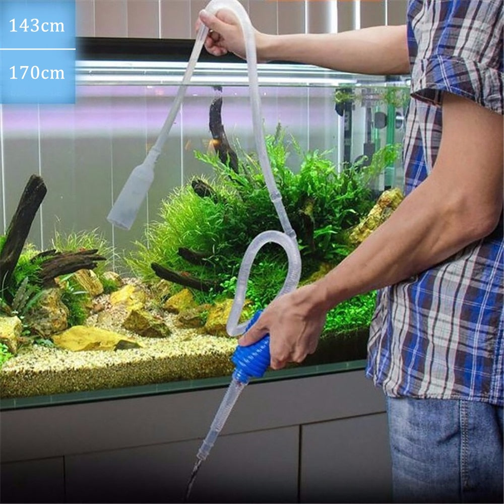 Fish Tank Syphon Vacuum Cleaner Pump - Orchid Unique
